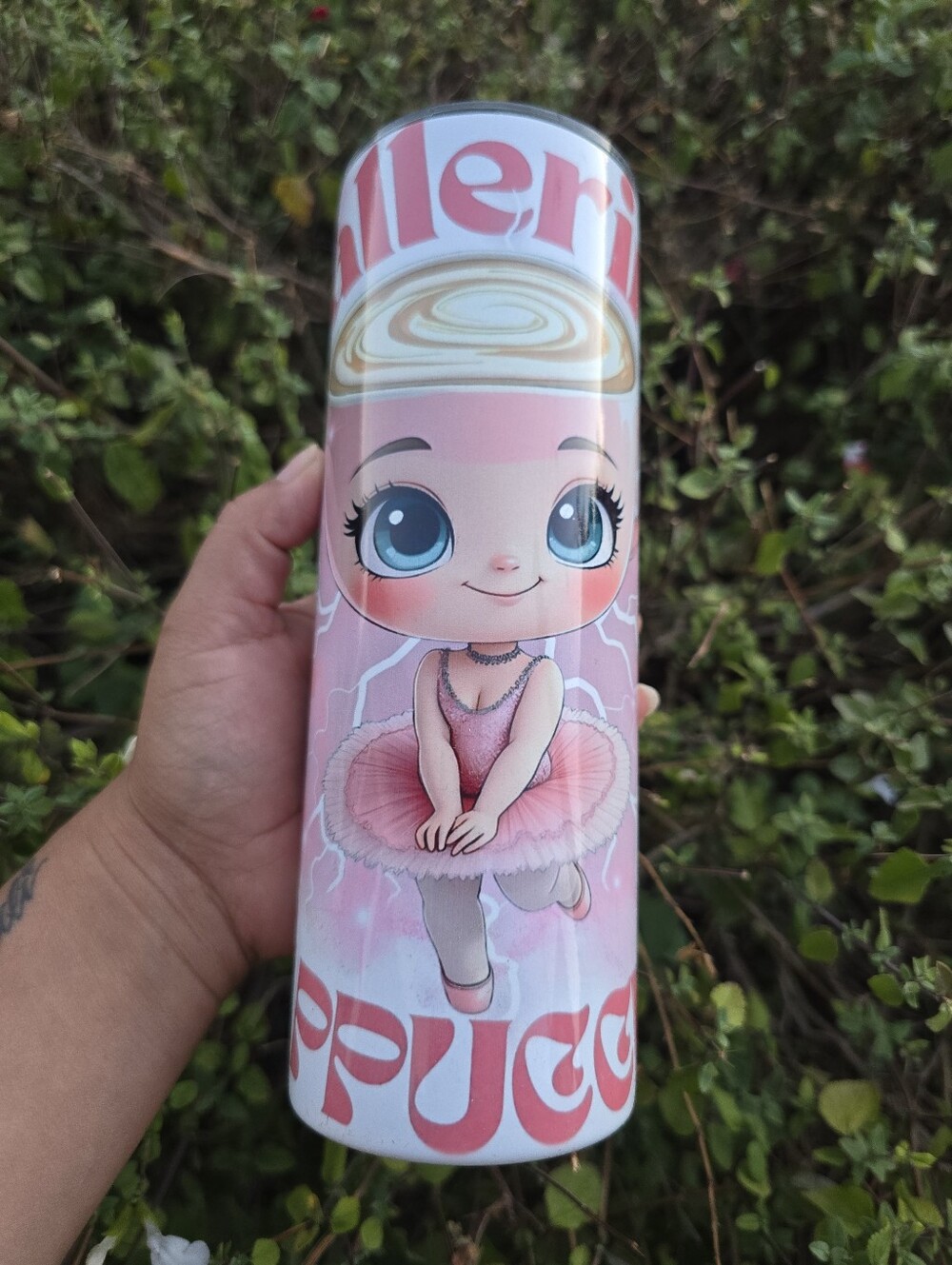 White and Pink Sparkle Party Tumbler 💖